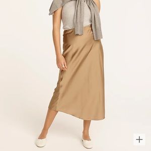 Large camel J Crew Gwyneth slip skirt